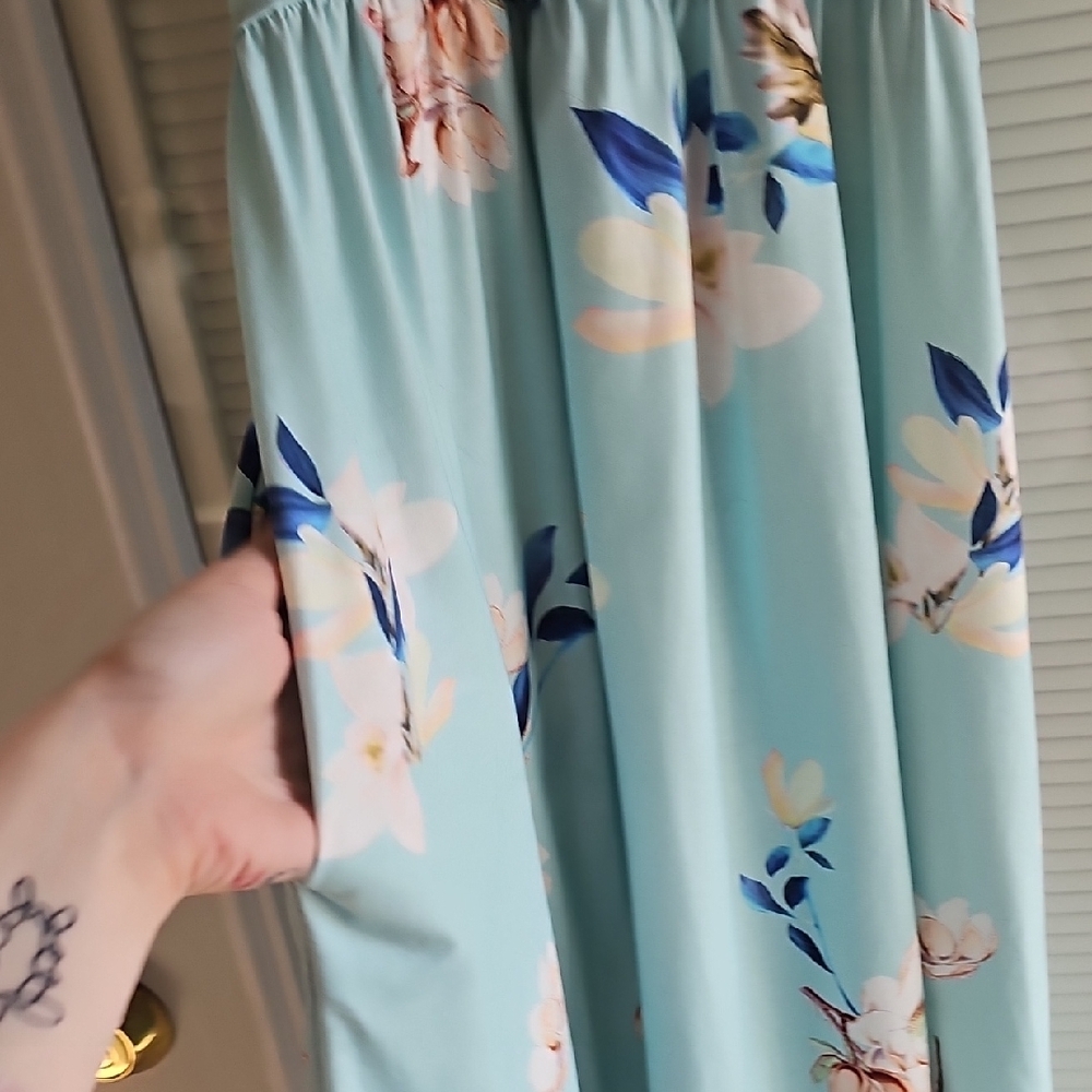 Amazon Sky Blue Floral Mini Dress - Picture 4 of 4